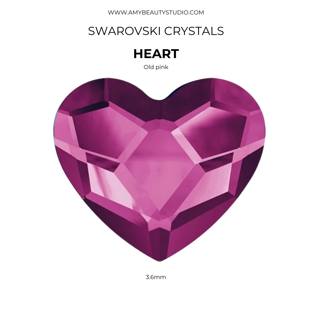 Pack de corazones SWAROVSKI® - Fuchsia - 50/100 unidades