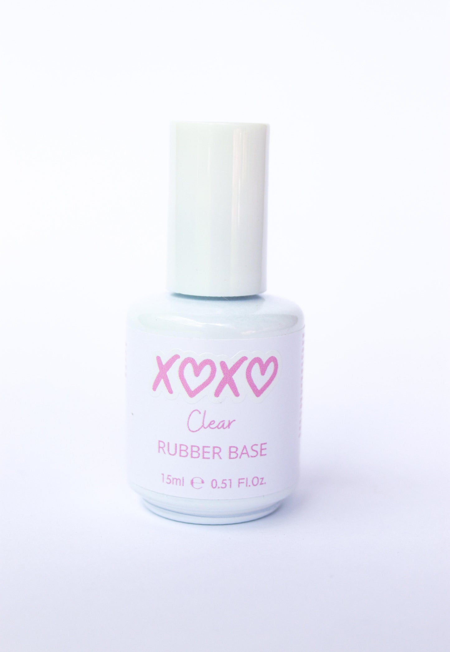 Base Rubber Clear XOXO, base transparente de goma para fortalecer y proteger uñas