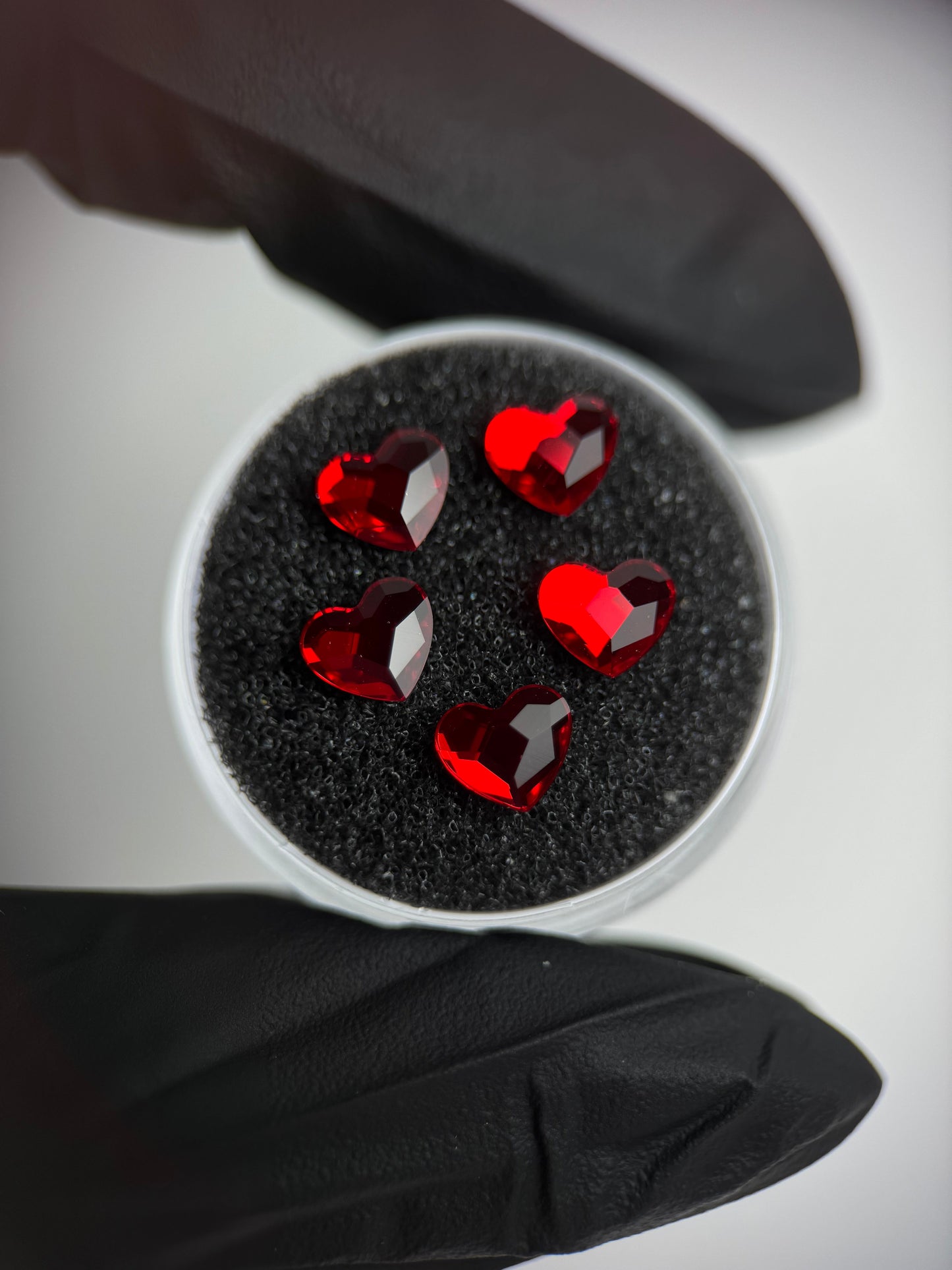 Pack de 5 corazones SWAROVSKI® - Light Siam 6mm