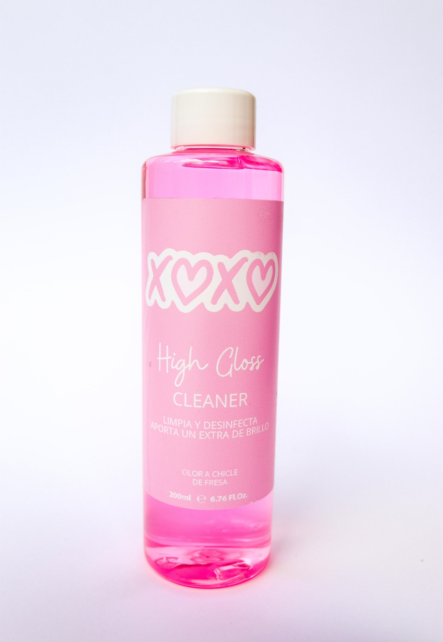 Imagen del líquido Cleaner chicle para desinfectar y limpiar las uñas de XOXO Nails Shop