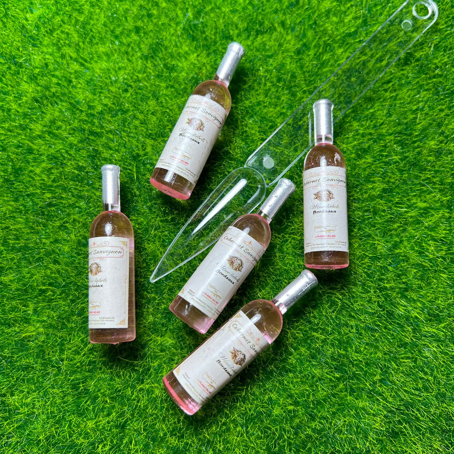 Decoración de resina Vinito rosa