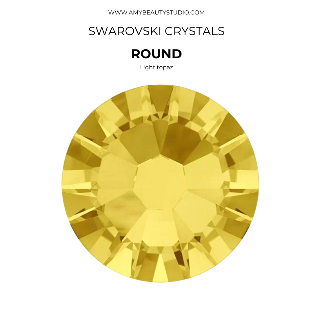 Cristales SWAROVSKI® 2058 redondos - Light Topaz