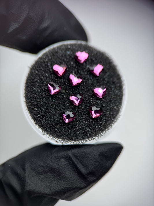 Pack de corazones SWAROVSKI® -  Fuchsia - 50/100 unidades