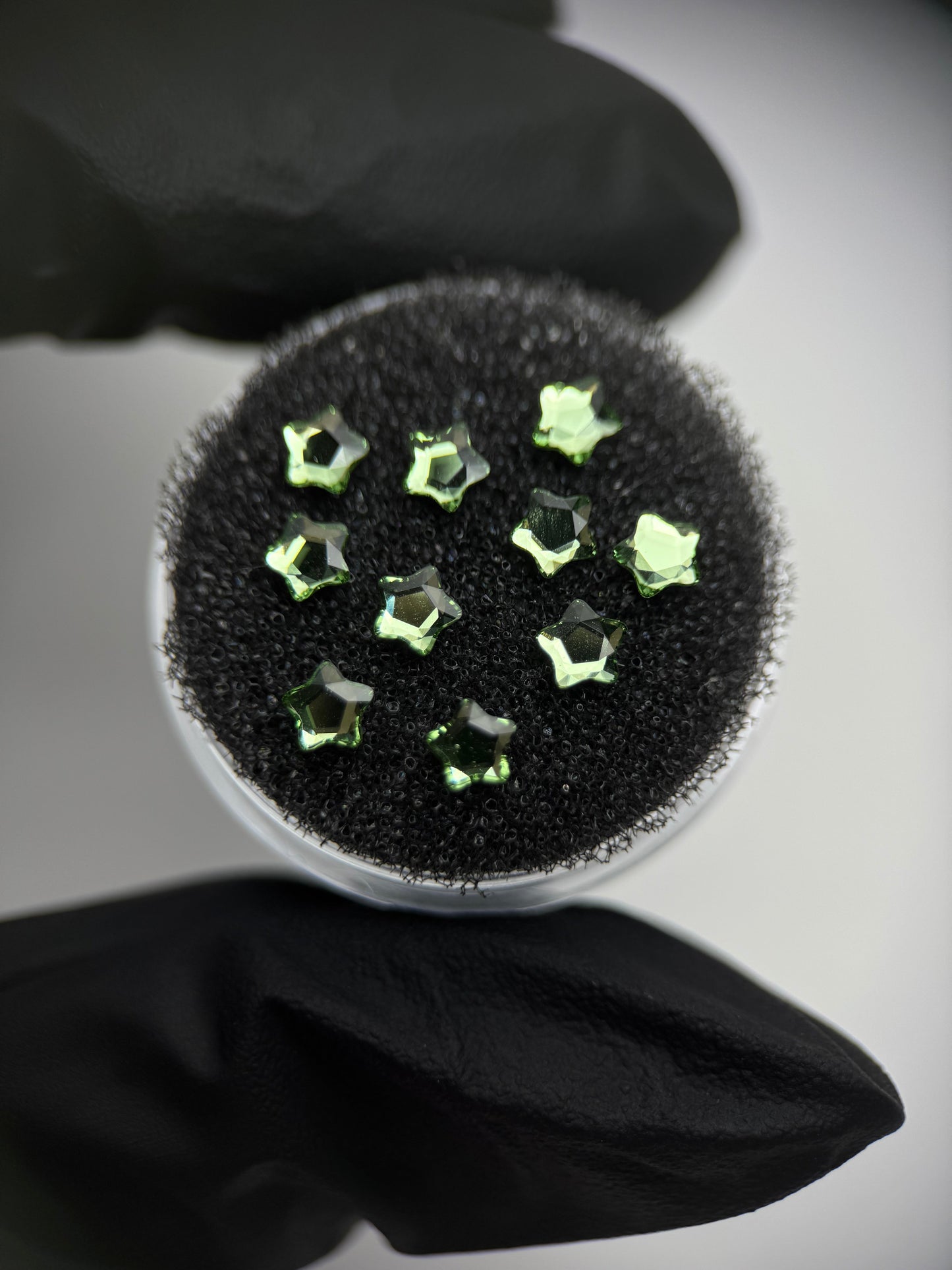 Pack 10 gemas dentales Starflower SWAROVSKI® - Peridot