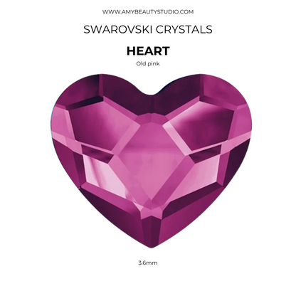 Pack de corazones SWAROVSKI® -  Fuchsia - 50/100 unidades