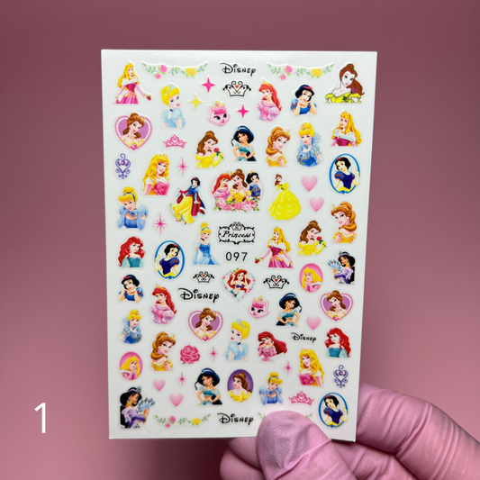 Stickers Princesas 🩷 (varios estilos)