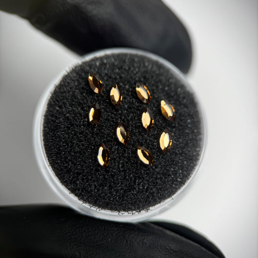 Pack de gemas dentales Navette SWAROVSKI® - Light Smoked Topaz