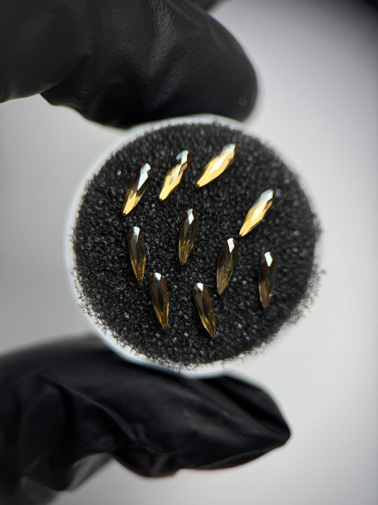 Pack 10 raindrop SWAROVSKI® - Crystal golden shadow