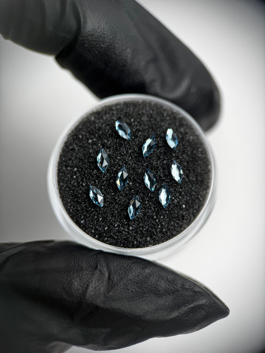 Pack 10 Marquise SWAROVSKI® -  Aquamarine