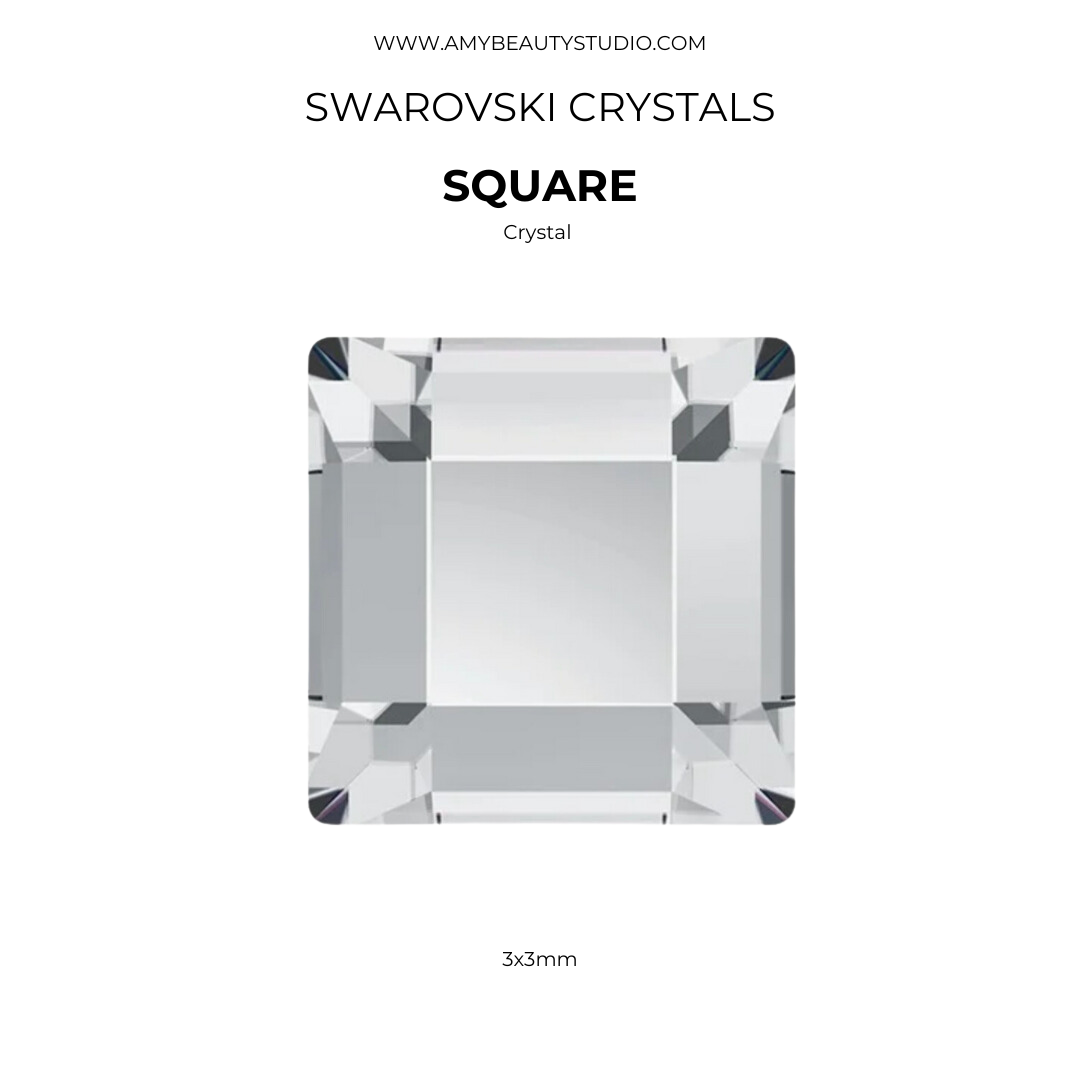 Pack 10 gemas dentales Cuadrado SWAROVSKI®  - Crystal