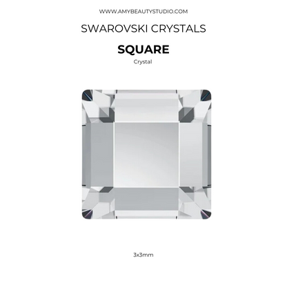 Pack 10 gemas dentales Cuadrado SWAROVSKI®  - Crystal