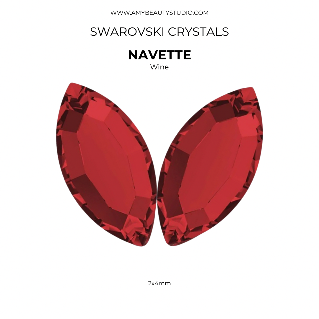 Pack de gemas dentales Navette SWAROVSKI® - Scarlet