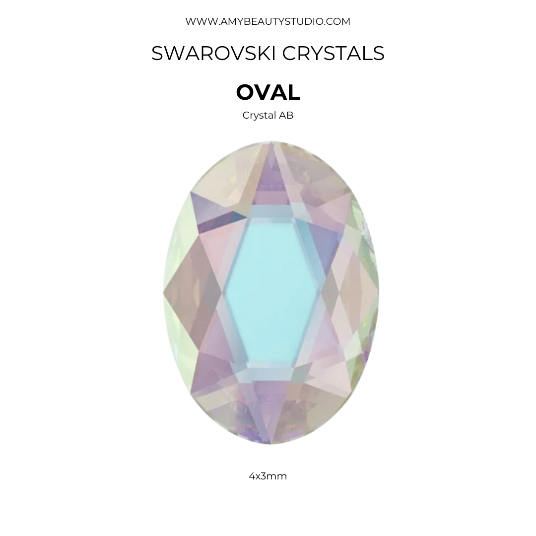 Pack 10 óvalos SWAROVSKI® - Crystal AB