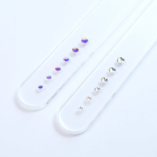 Surtido de gemas dentales PRECIOSA® en todas las medidas - Crystal/Crystal AB - SS2 a SS7