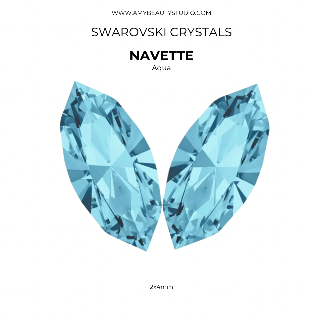Pack de gemas dentales Navette SWAROVSKI® - Aquamarine