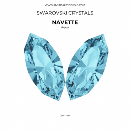 Pack de gemas dentales Navette SWAROVSKI® - Aquamarine