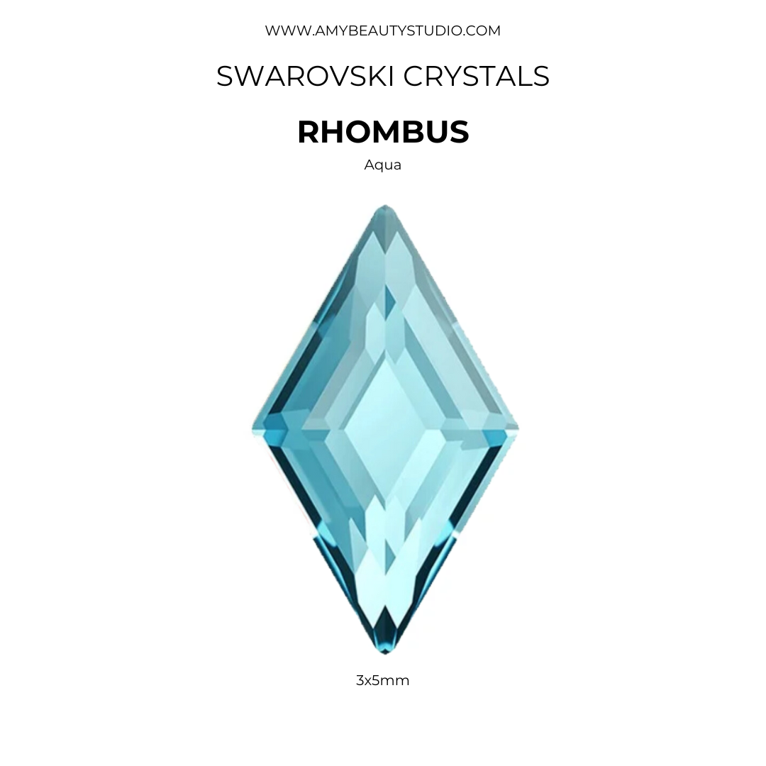 Pack 10 gemas dentales Rombo SWAROVSKI® - Aquamarine