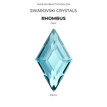 Pack 10 gemas dentales Rombo SWAROVSKI® - Aquamarine