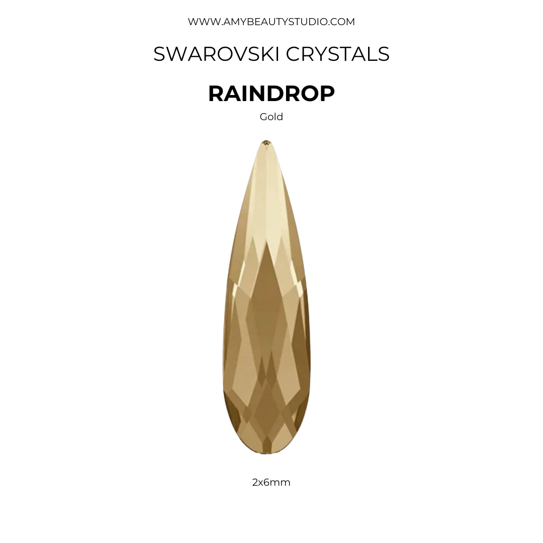 Pack 10 raindrop SWAROVSKI® - Crystal golden shadow