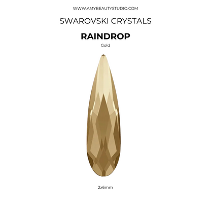 Pack 10 raindrop SWAROVSKI® - Crystal golden shadow