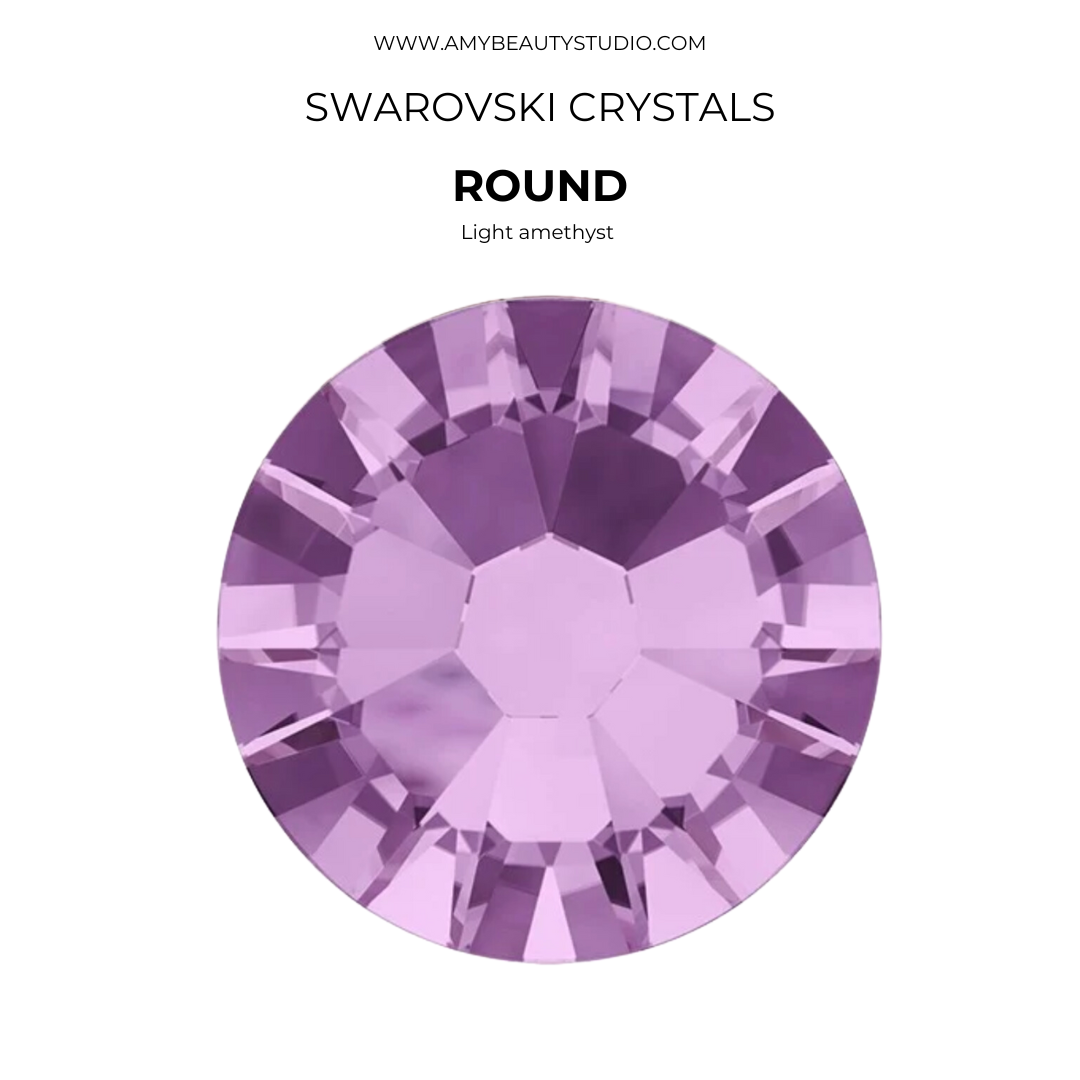 Cristales SWAROVSKI® 2058 redondos - Light Amethyst