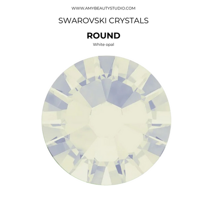 Cristales SWAROVSKI® 2058 redondos - White Opal