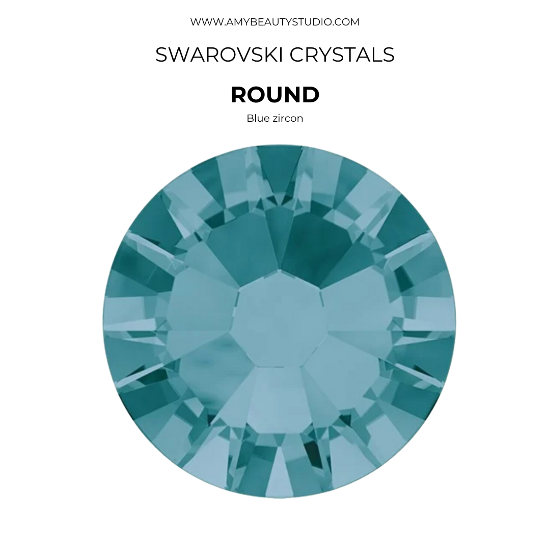 Cristales SWAROVSKI® 2058 redondos - Blue Zircon
