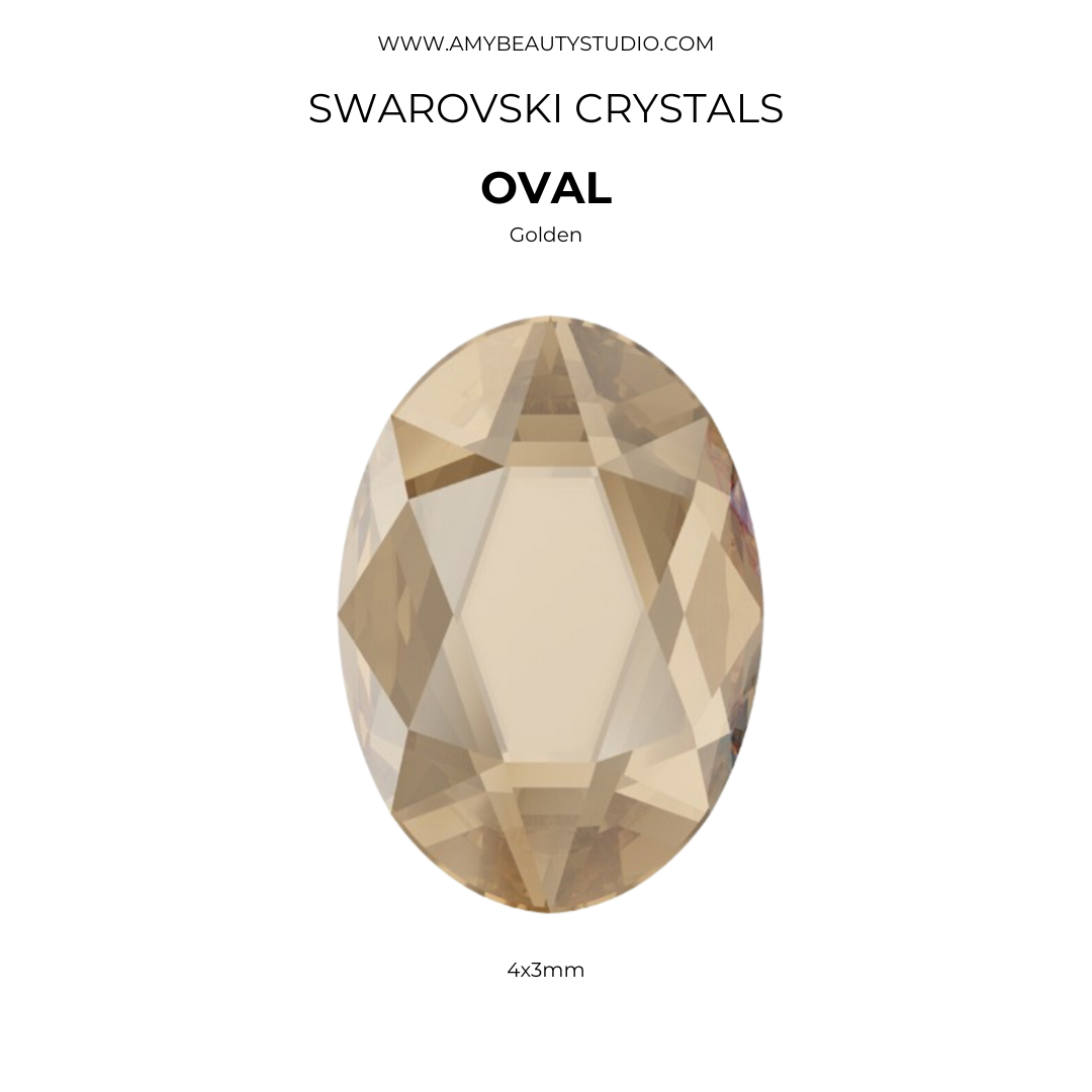 Pack 10 óvalos SWAROVSKI® - Golden