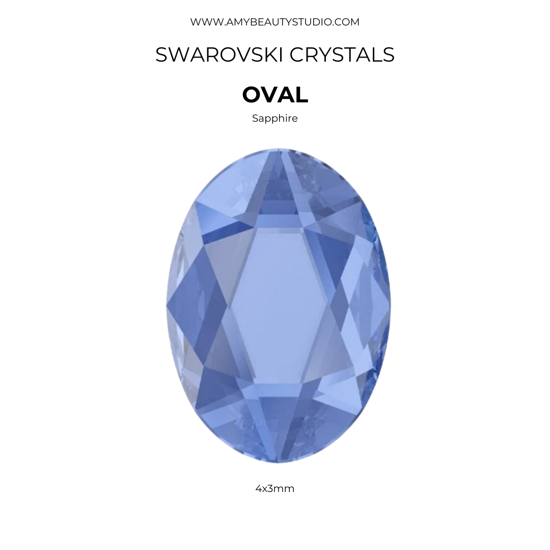 Pack 10 óvalos SWAROVSKI® - Sapphire