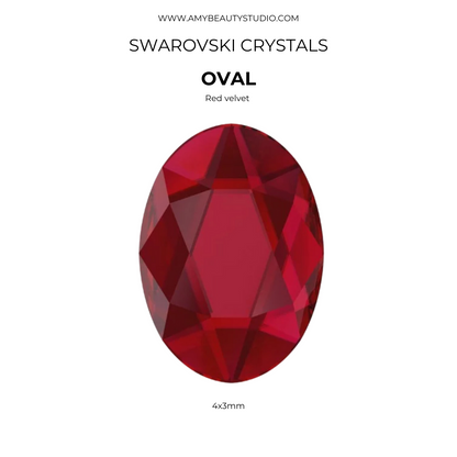 Pack 10 óvalos SWAROVSKI® - Scarlet