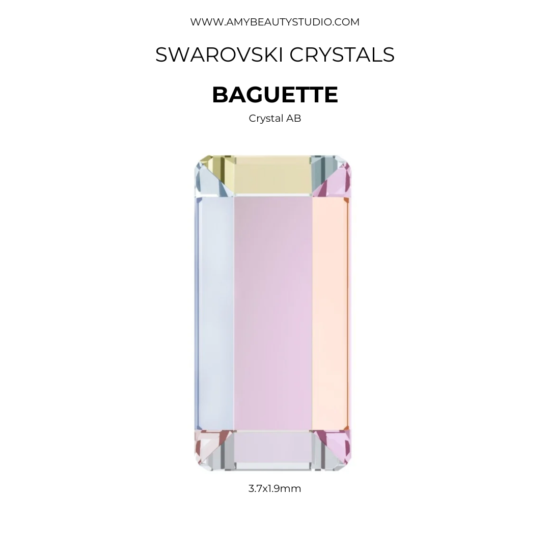 Pack 10 baguette SWAROVSKI® -  Crystal AB