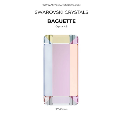 Pack 10 baguette SWAROVSKI® -  Crystal AB